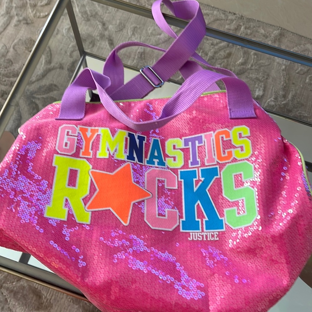 Girls Gym bag.. clear sequins all over